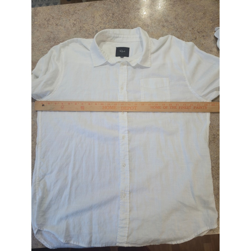 Rails Wyatt White100% Cotton Button Down Shirt Mens XXL Long Sleeve Pocket - Picture 5 of 12